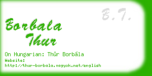 borbala thur business card